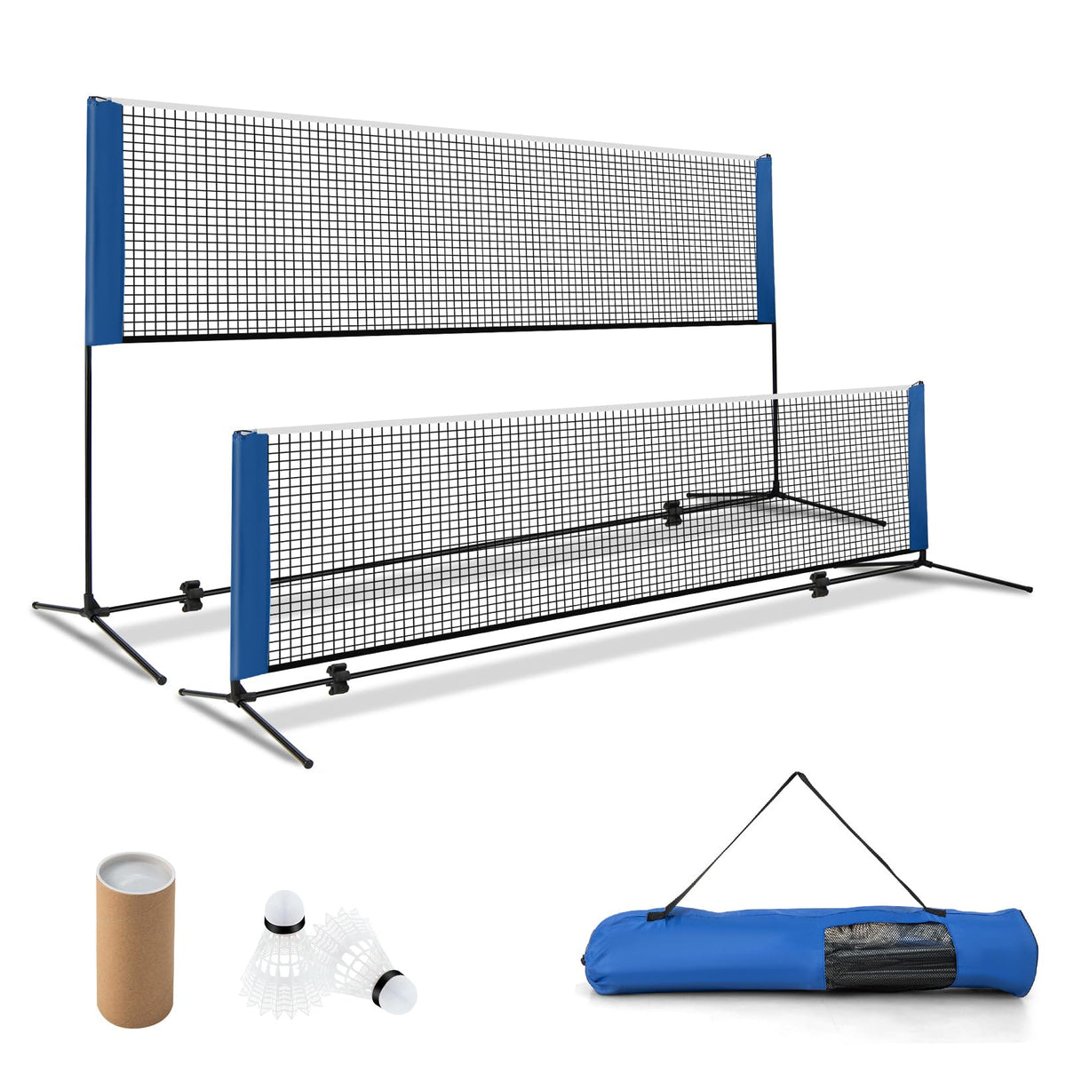 Badminton Set, Adjustable Badminton Net Set for Backyard