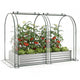 180x90x30cm Galvanized Raised Garden Bed with Greenhouse Cover