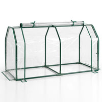 Portable Mini Greenhouse with Roll-up Zipper Door and Metal Frame