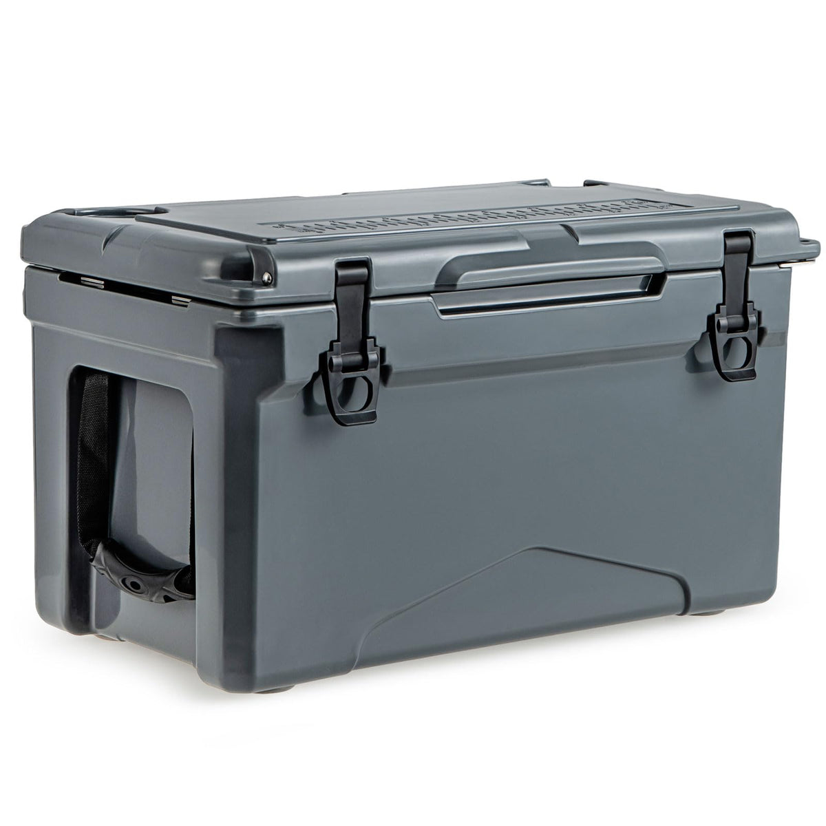 Insulated Portable Ice Chest with Integrated Cup Holders for Camping