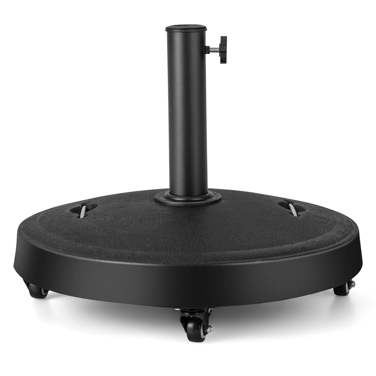 23KG Outdoor Umbrella Base w/Wheels, Handles, 52CM Round Table Market Umbrella Stand