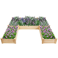 Wooden Garden Bed with Multifunctional Design for Backyard