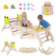 Foldable Montessori Climbing Toys w/Arch Climber, Reversible Ramp, Climbing Rope