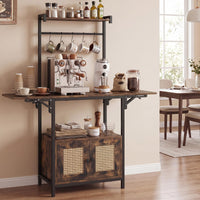 Giantex Bakers Rack Microwave Stand Drop Leaf