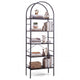 GIANTEX 5-Tier Arched Bookcase with Open Wooden Shelves