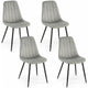 Giantex Dining Chairs Set of 4, Upholstered Fabric Kitchen Chairs