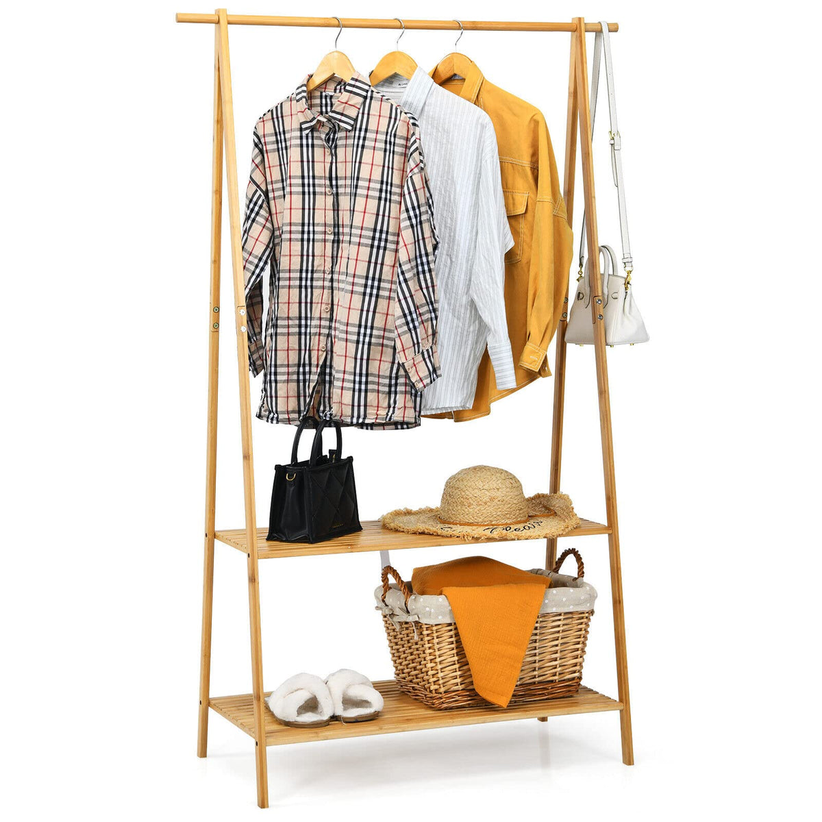 Giantex Bamboo Garment Rack