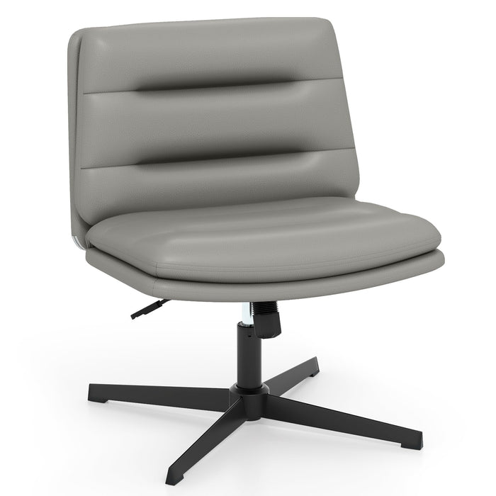 Criss Cross Legged Chair No Wheels Armless Home Office Desk Chair