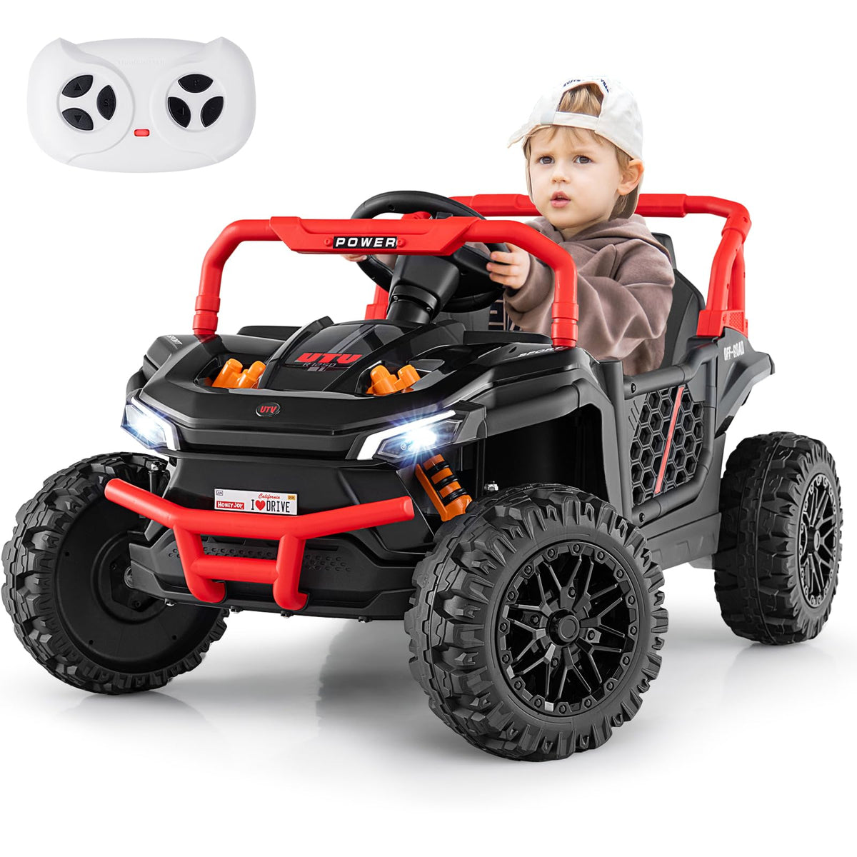 12V Kids Ride on Car with Parental Remote and 3 Speeds