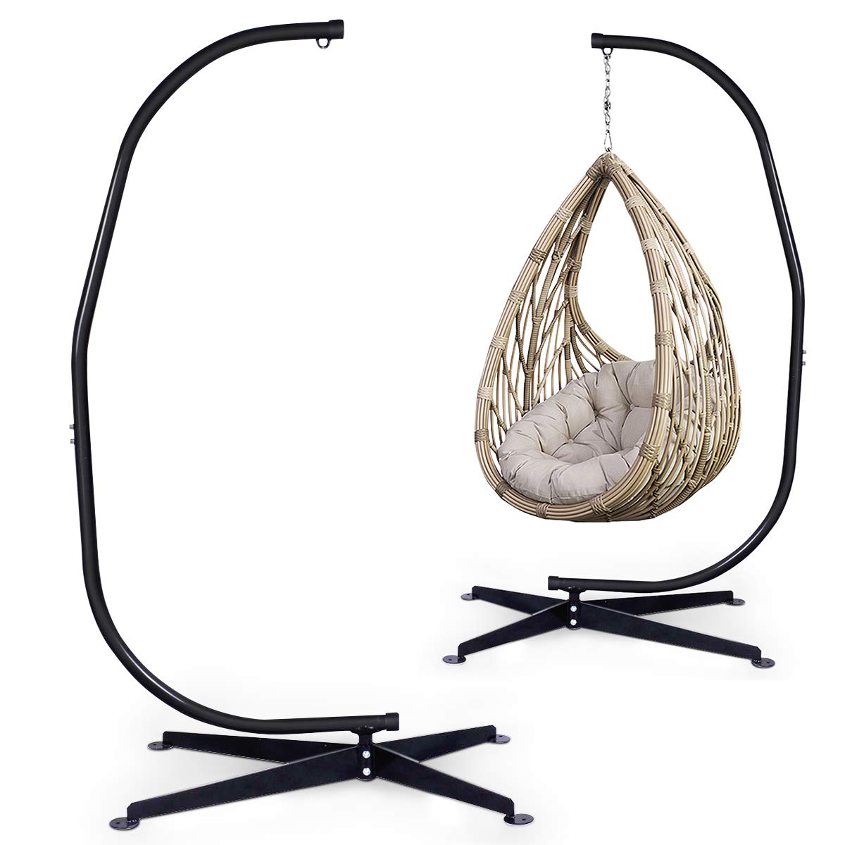Giantex Hammock Chair Stand Only, Heavy Duty Steel C-Stand