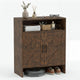 Giantex Shoe Cabinet with 2 Barn Doors, Modern Narrow Shoe Storage Cabinet