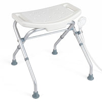 Folding Shower Chair, Aluminum Alloy Shower Seat for Inside Shower and Bath Tub