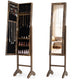 Giantex Freestanding Jewelry Armoire Cabinet, Tall Jewelry Organizer with Velvet Lining