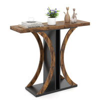 Console Table Rectangular Entryway Table with Geometric Frame