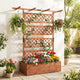 185cm Planter Box with Trellis and Flat Roof for Climbing Plants