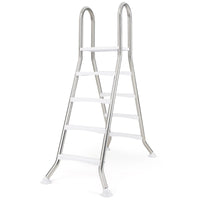 192 cm Above Ground Pool Ladder A-Frame Swimming Pool Ladder with Top Platform
