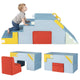 Kids Climb & Crawl Playset, Toddler Climber with Slide & Stairs, Soft Foam Blocks