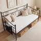 Giantex Single Daybed, Metal Sofa Day Bed w/Storage Pocket