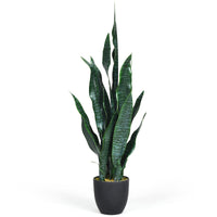 Giantex 90cm Artificial Snake Plant Faux Sansevieria with Durable Leaves and Stable Pot