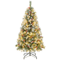 1.5M Hinged Christmas Tree with 8 Lighting Modes, Memory Function