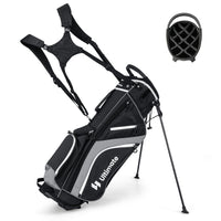 Golf Stand Bag, Golf Club Bag w/ 14 Way Top Dividers, Lightweight Golf Carry Bag