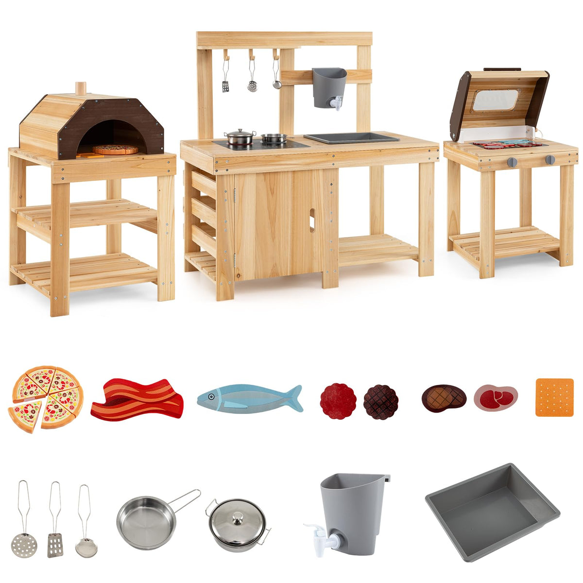 HONEY JOY 3-Piece Kids Playset for Outdoor