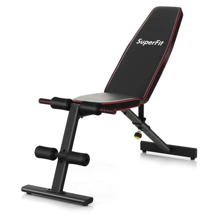 Adjustable Weight Bench, Heavy Duty Strength Training FID Bench for Bench Press