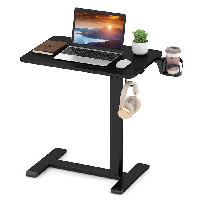 Mobile Standing Desk, Height Adjustable Overbed Bedside Table