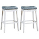 Giantex 74cm Saddle Bar Stools Set of 2, Backless Nailhead Bar Stool