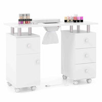 Professional Nail Tech Manicure Table with Built-In Dust Collector for Salon & Home