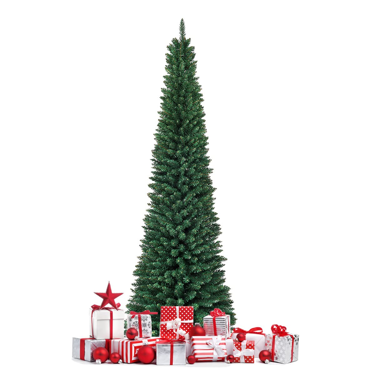 2.1M Christmas Tree, Fir Pencil Artificial Tree
