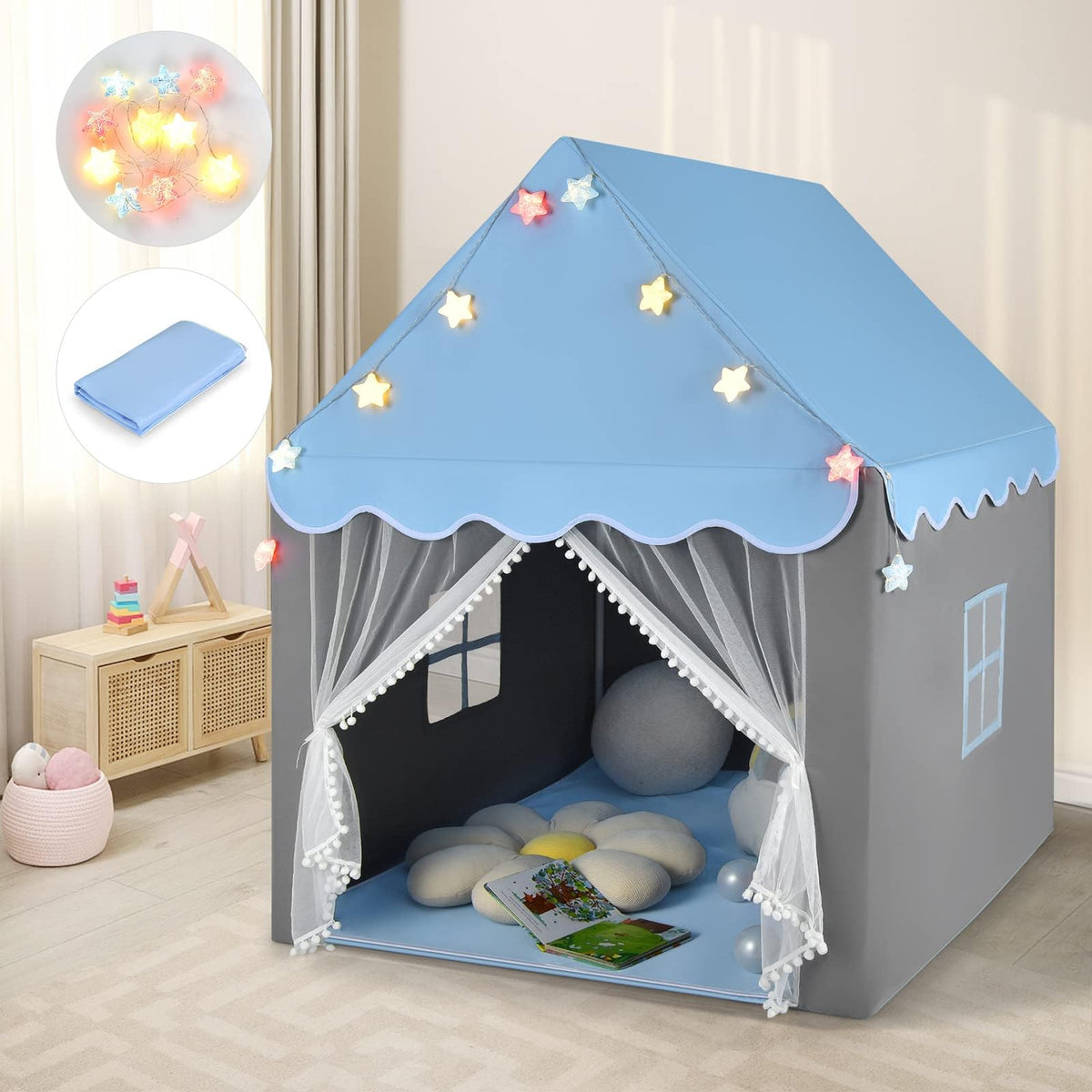 Indoor Outdoor Princess Tent for Boys & Girls