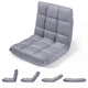 Giantex Adjustable 14-Position Floor Chair, Folding Couch Recliner with Soft Flannel Cover