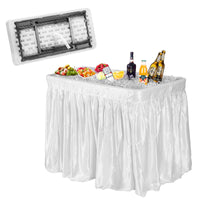Giantxe 4FT Folding Ice Table, Portable Patio Ice Cooler Table