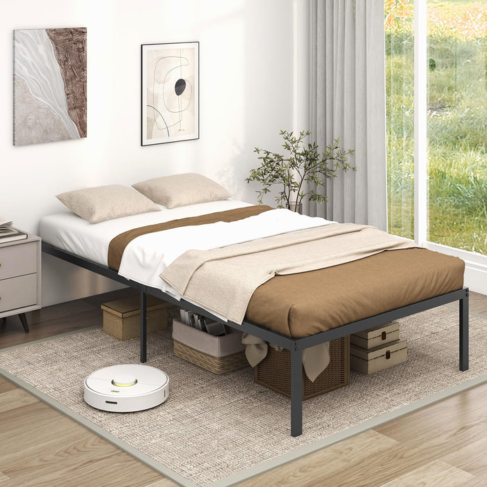 Giantex Twin Size Platform Bed Frame, 36 cm High Heavy-Duty Metal Bed Base with Under Bed Storage Space