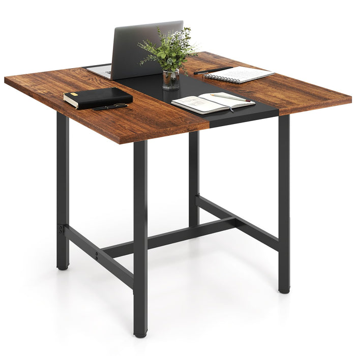 Giantex 100cm Square Conference Table, Meeting Room Table with Thickened Tabletop