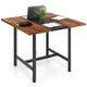 Giantex 100cm Square Conference Table, Meeting Room Table with Thickened Tabletop