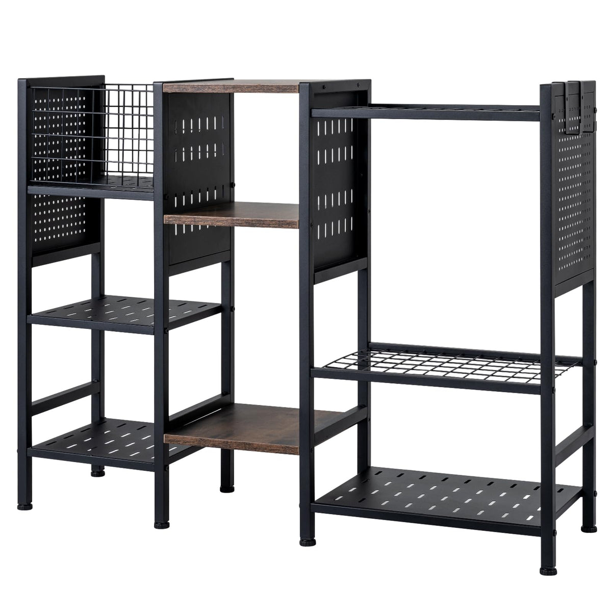 3-Tier Garden Tool Organizer w/Wooden Shelves