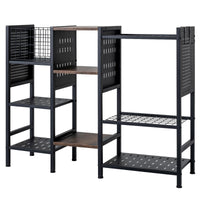 3-Tier Garden Tool Organizer w/Wooden Shelves