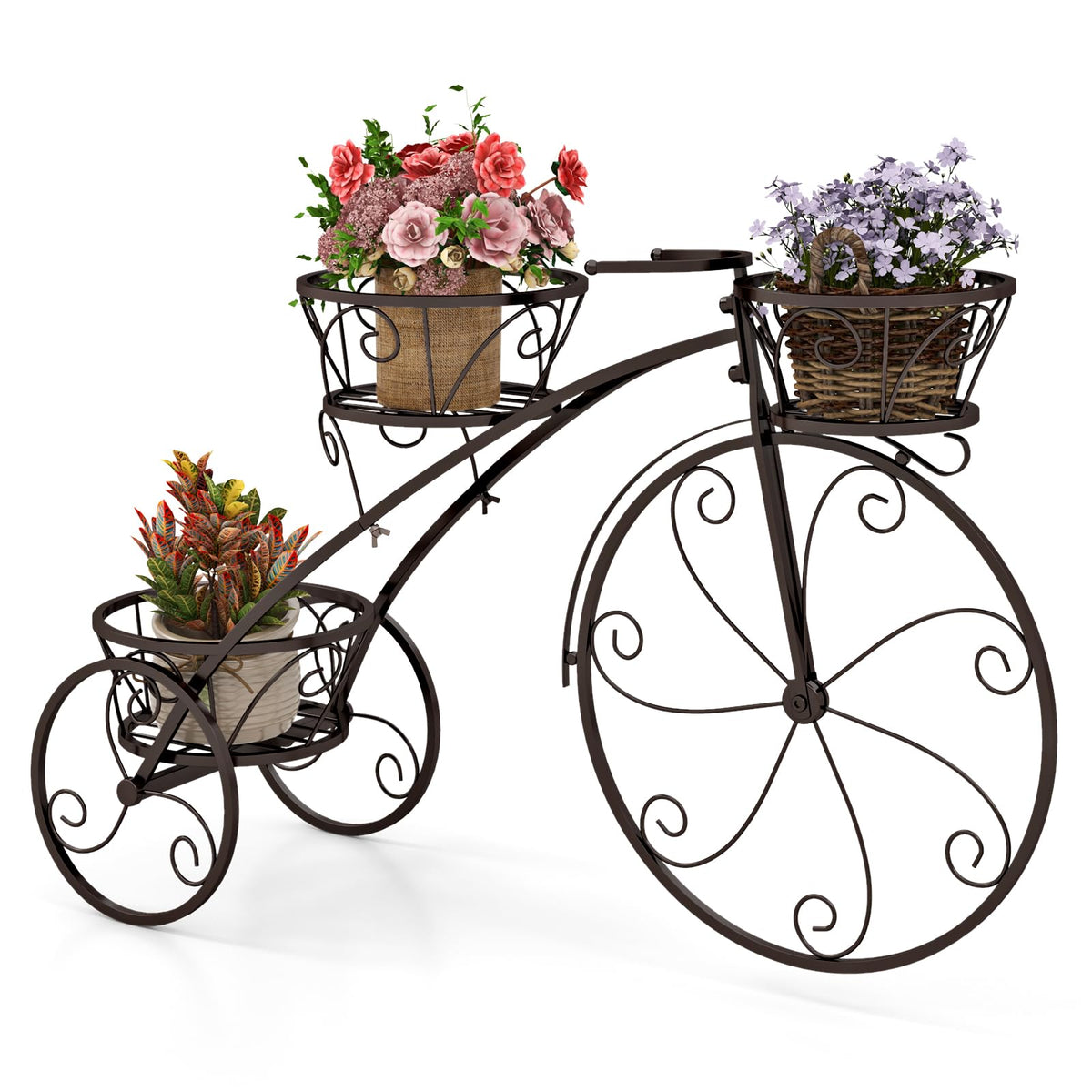 Tricycle Plant Stand, Flower Pot Cart Holder