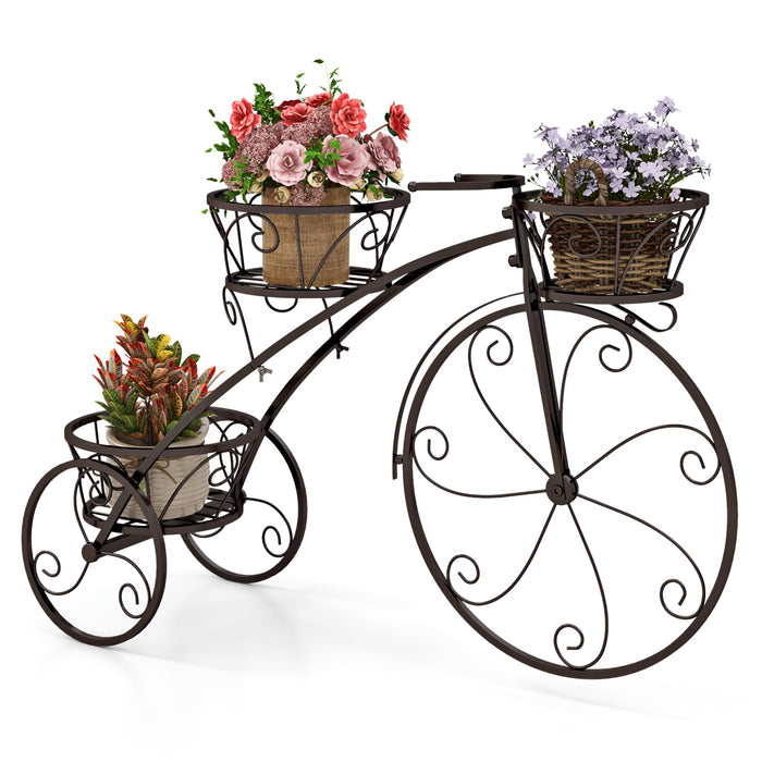 Tricycle Plant Stand, Flower Pot Cart Holder