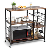 Giantex Industrial Kitchen Baker's Rack, w/Lockable Universal Wheel