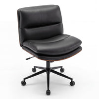 Vanity Office Chair with Wheels, Height Adjustable Swivel Task Chair