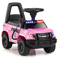 Ride On Push Police Car, Toddler Foot-to-Floor Sliding Toy with Siren