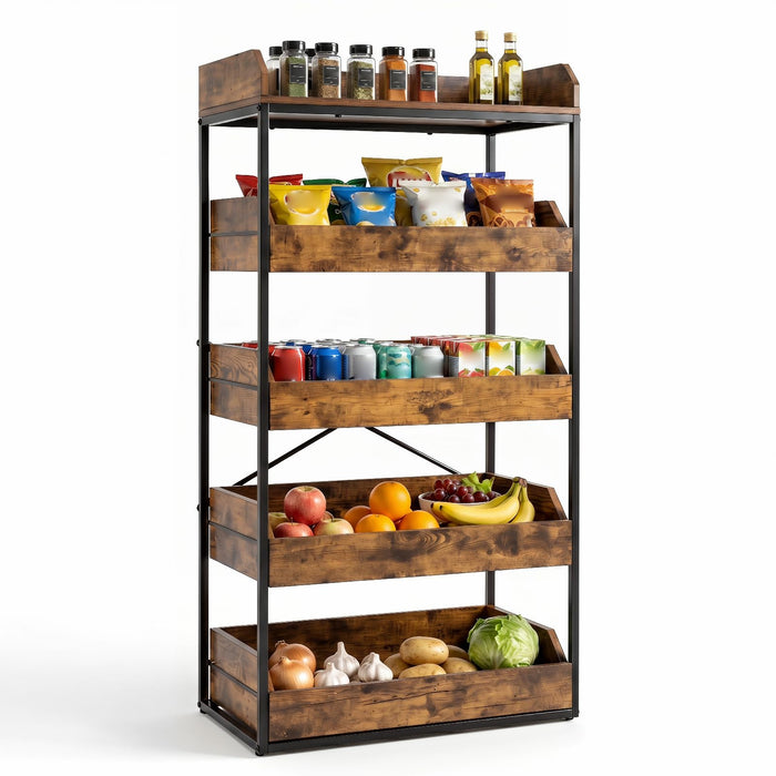 Giantex 5-Tier Food Storage Rack, Retail Snack Display Shelf