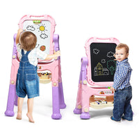Double Sided Chalkboard and Whiteboard with Art Accessories