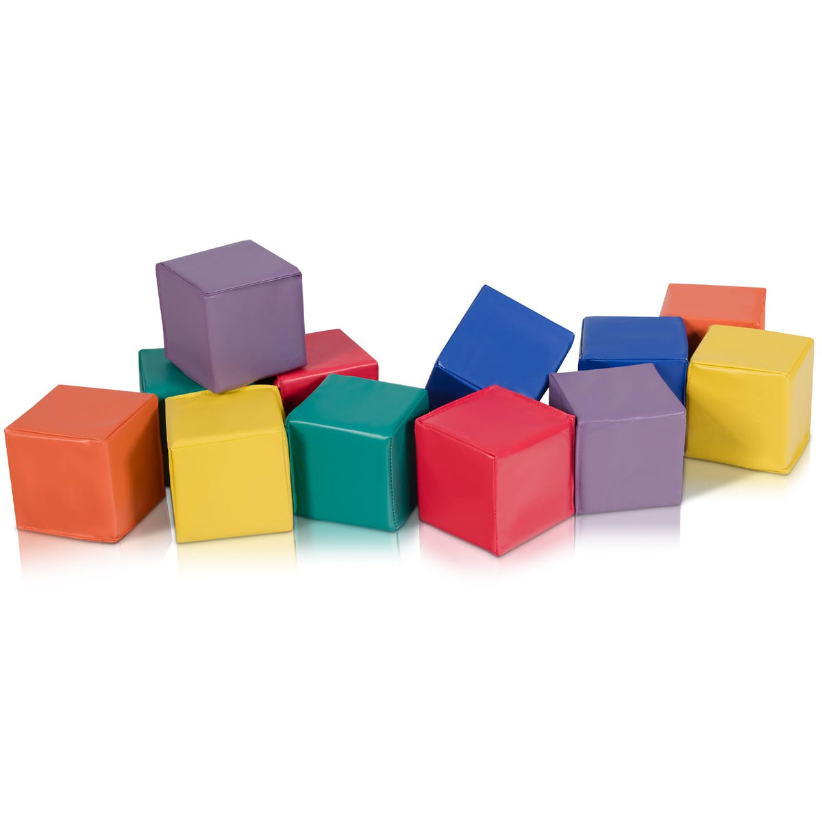 Foam Building Blocks, 12-Piece 14 CM Stacking Climbing Foam Cubes Play Set for Kids