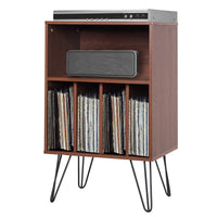 Giantex File Cabinet, Split Storage Space, Display Bookshelf, Record Storage Cabinet