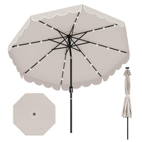 2.8M Solar Patio Umbrella with 24 LED Lights