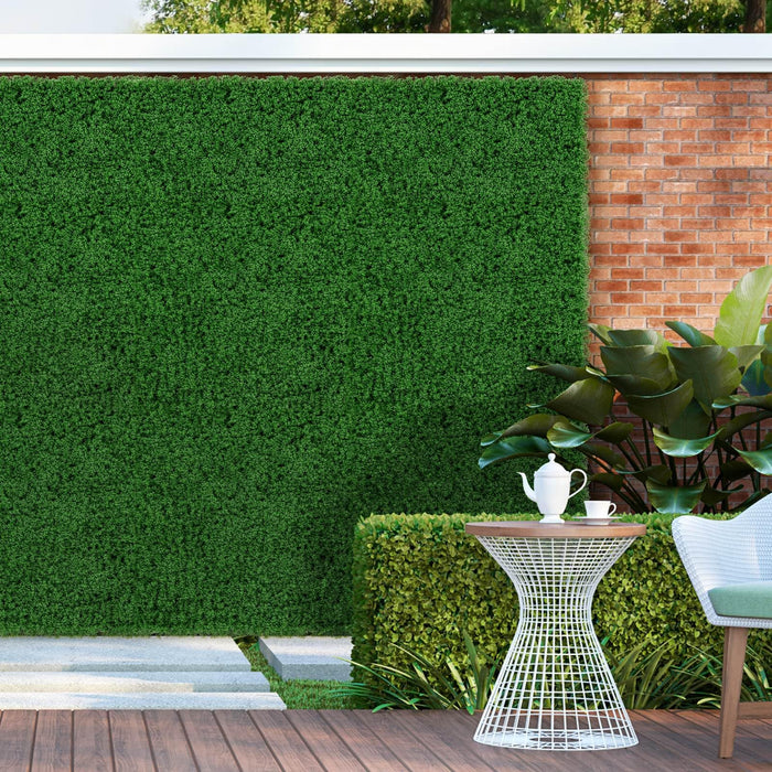 12 Pieces 51 x 51cm Artificial Grass Wall Panels Faux Green Moss Panels